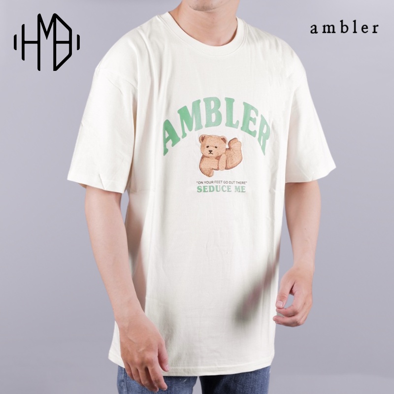 Ambler Sliding Bear Oversized Tee Cream