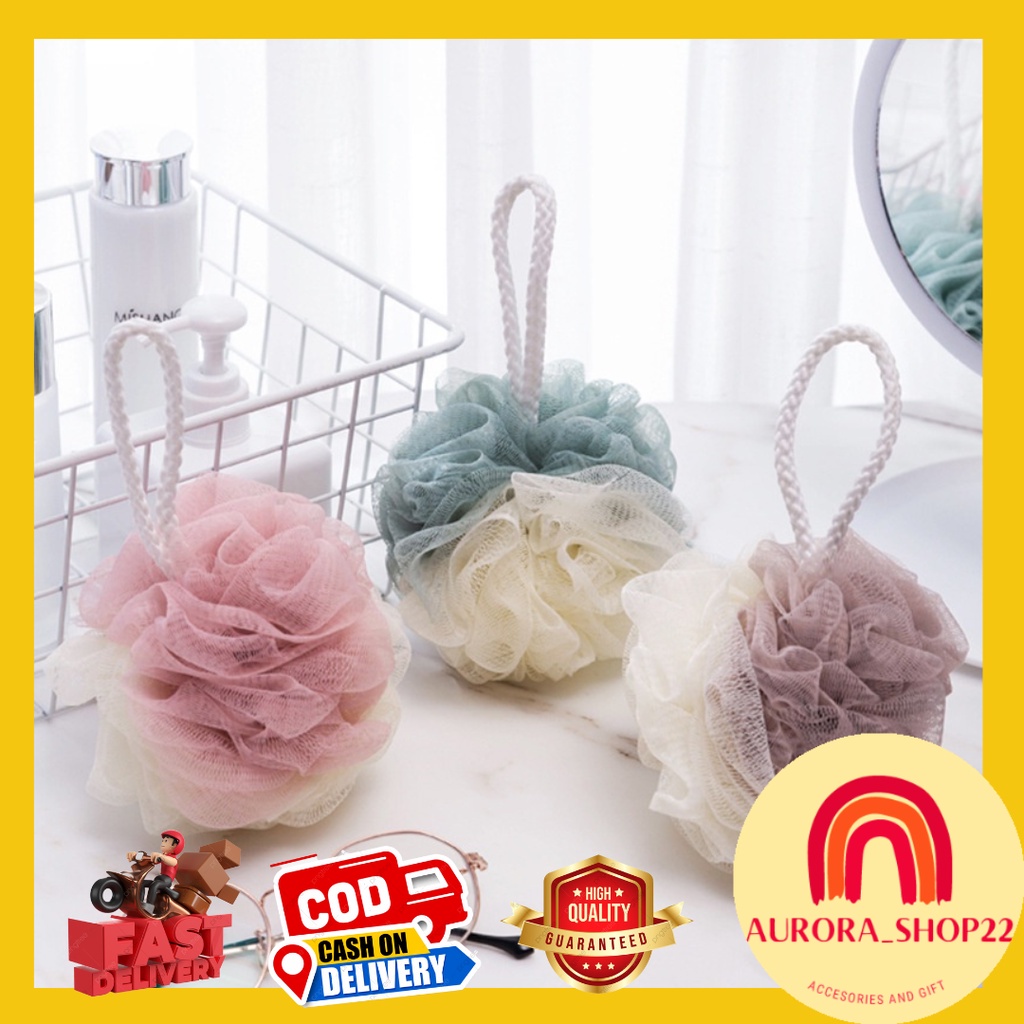 [COD] SHOWER PUFF SPONS BUSA MANDI BESAR 2 SISI 2 WARNA IMPORT SPONGE MANDI SPONS SIKAT MANDI