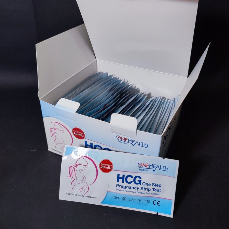 1Box Isi 50 pcs - Tes Pack Kehamilan OneHealth / Test pack / Tespek / HCG Urine Pregnancy