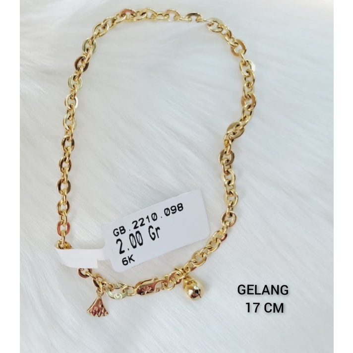 Gelang rantai ringan kadar 300 6 karat cocok untuk kado