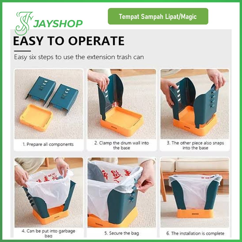 Tempat Sampah Lipat Flexible Tong Sampah Lipat Portable