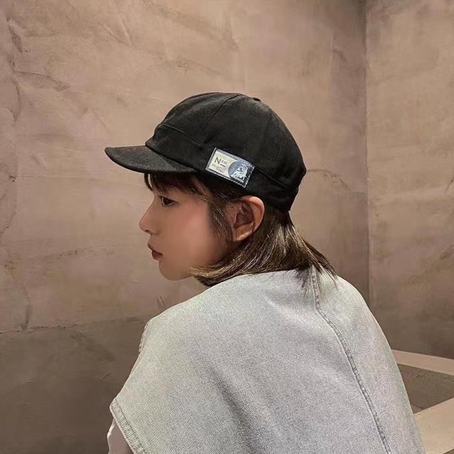 Topi baseball Pendek Gaya vintage Untuk Pria Dan Wanita ​Topi fedora Gaya Korea Untuk Pria Dan Wanita