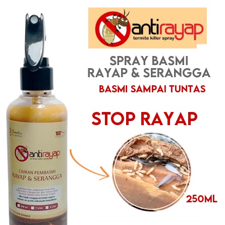 Spray Anti Rayap [RA22] Cairan Racun Rayap Rumah Tanah Kayu Tembok  Obat Semprot Pembasmi Ampuh Terbaik 250ml