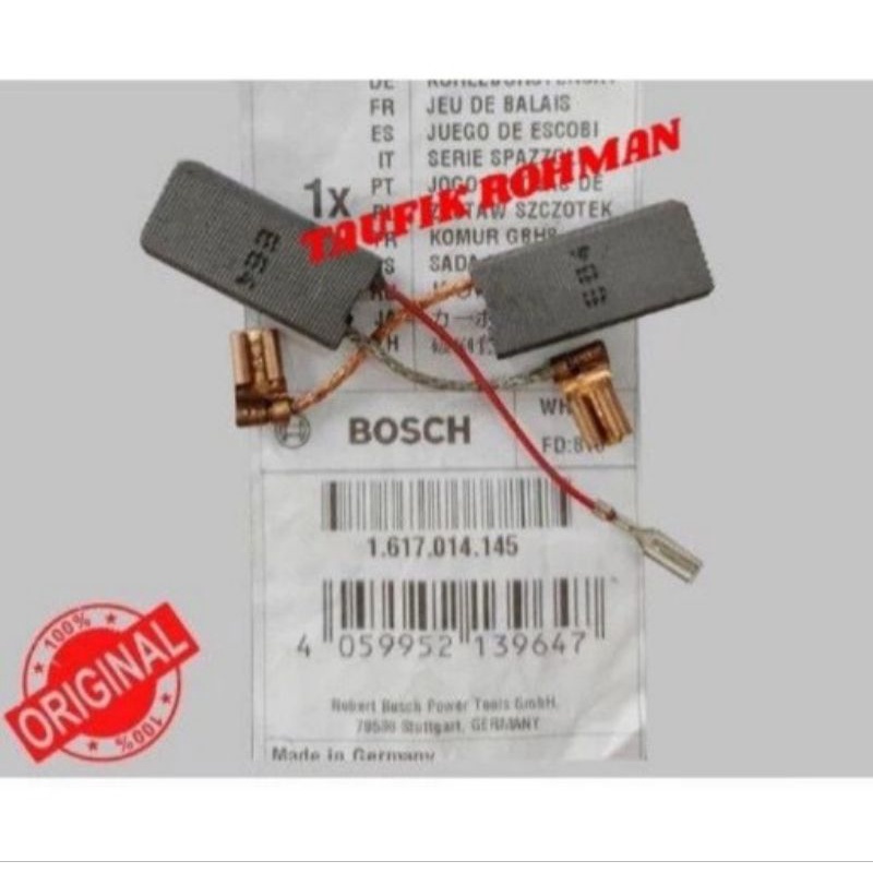 ORIGINAL KARBON BRUSH ARANG SPULL MESIN BOR BOBOK BOSCH GBH 8-45 DFV