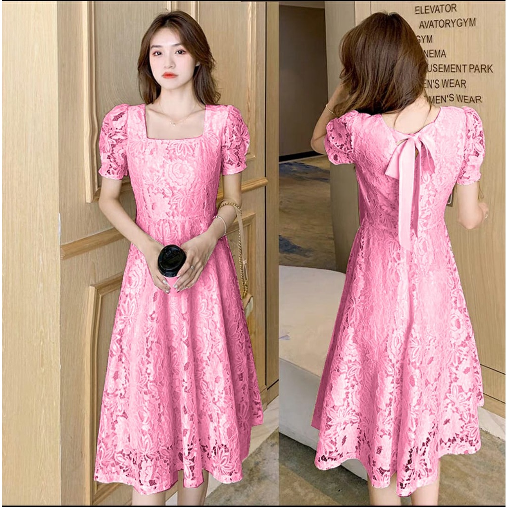 FWG - DRESS MADEL / DRESS WANITA 2023 KEKINIAN / DRESS BRUKAT / LONGDRESS / BAJU WANITA / DRESS