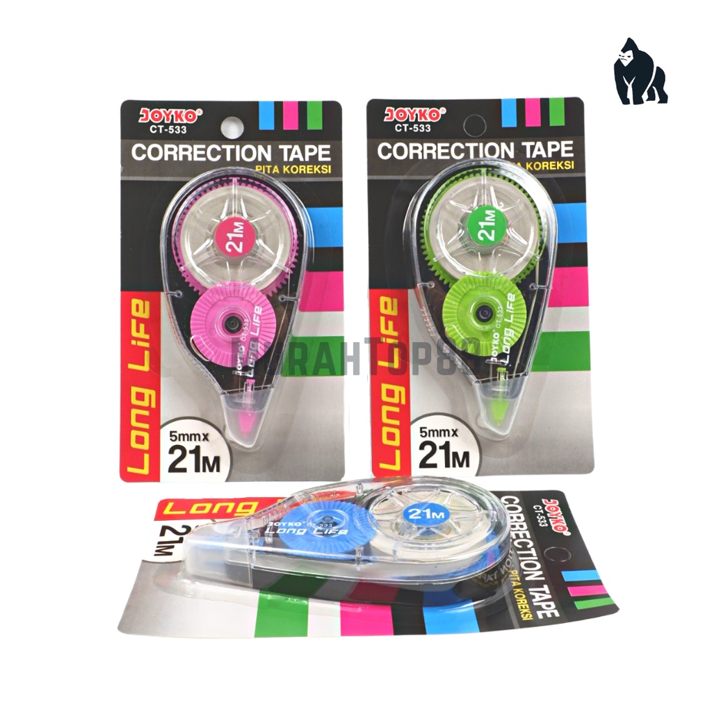 

Correction Tape Joyko CT-533 / Tipex Kertas Roll Besar Long Life / Pita Koreksi Tip X 21 meter x 5 mm