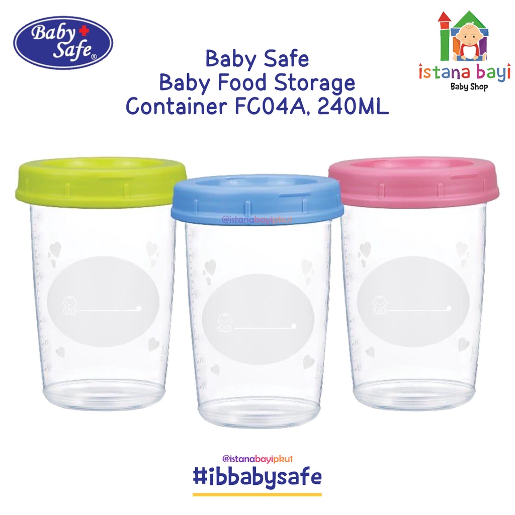 Baby Safe Food Container  120 ml/ 240 ml / Tempat Makan Bayi FC04A FC005