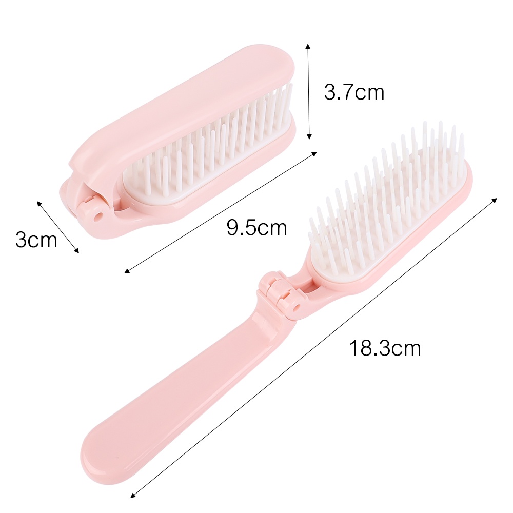 1pc Sisir Rambut Lipat Portable Anti Statis Untuk Travel