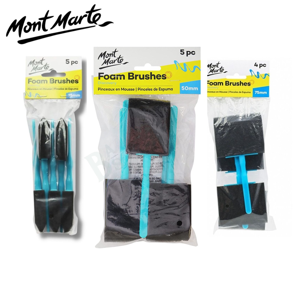

Mont Marte, Foam Brushes Discovery 25mm,50mm,75mm