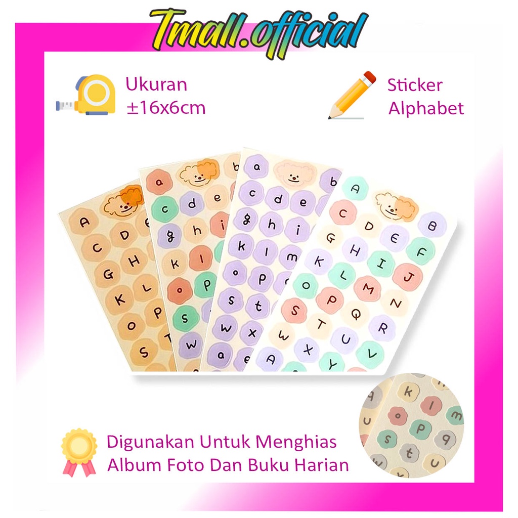 

❄ TMALL ❄ R440 1Pcs CUTE ALPHABET Sticker Deco DIY Planner BUJO Stiker Aesthetic