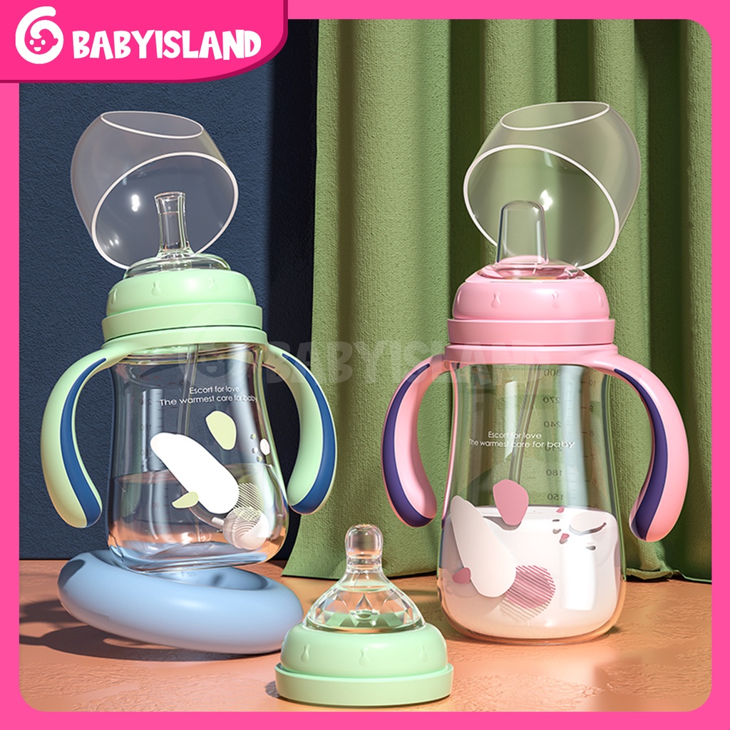1 cangkir 3 kegunaan Botol Susu Bayi Botol Perawatan Air Cangkir Pelatihan Sippy Cup Untuk Anak-anak Bayi (0-2tahun)