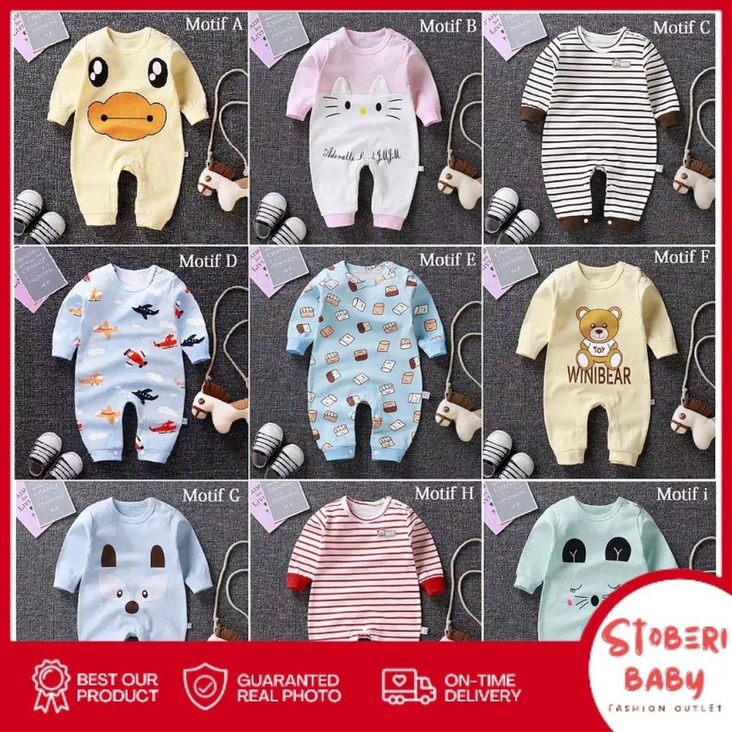 stoberi baby - JUMPER BAYI PANJANG IMPORT 0-6 bulan / romper bayi baju bayi jumper lucu bayi 100% import A1