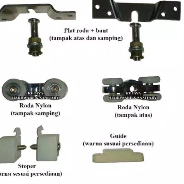 Roda nilon / nylon gantung pintu sliding / geser 777.