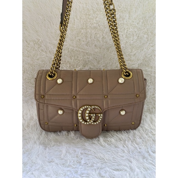 gucci marmont pearl kulit asli