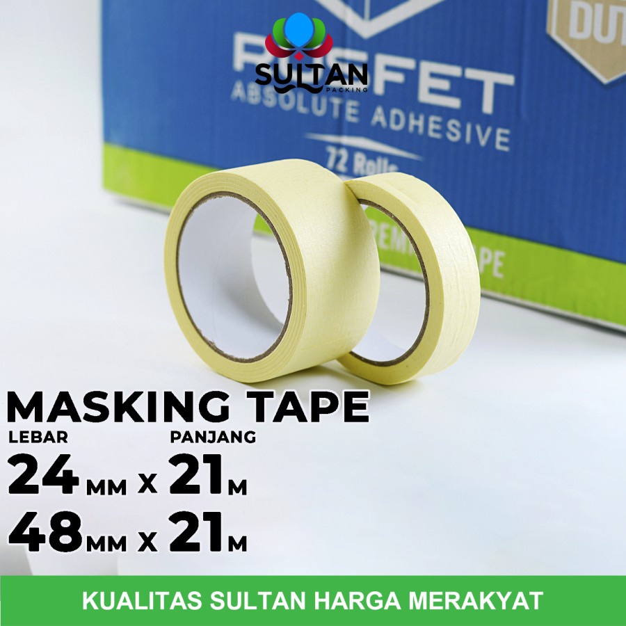 Lakban Kertas Masking Tape Isolasi Kertas Rusfet termurah