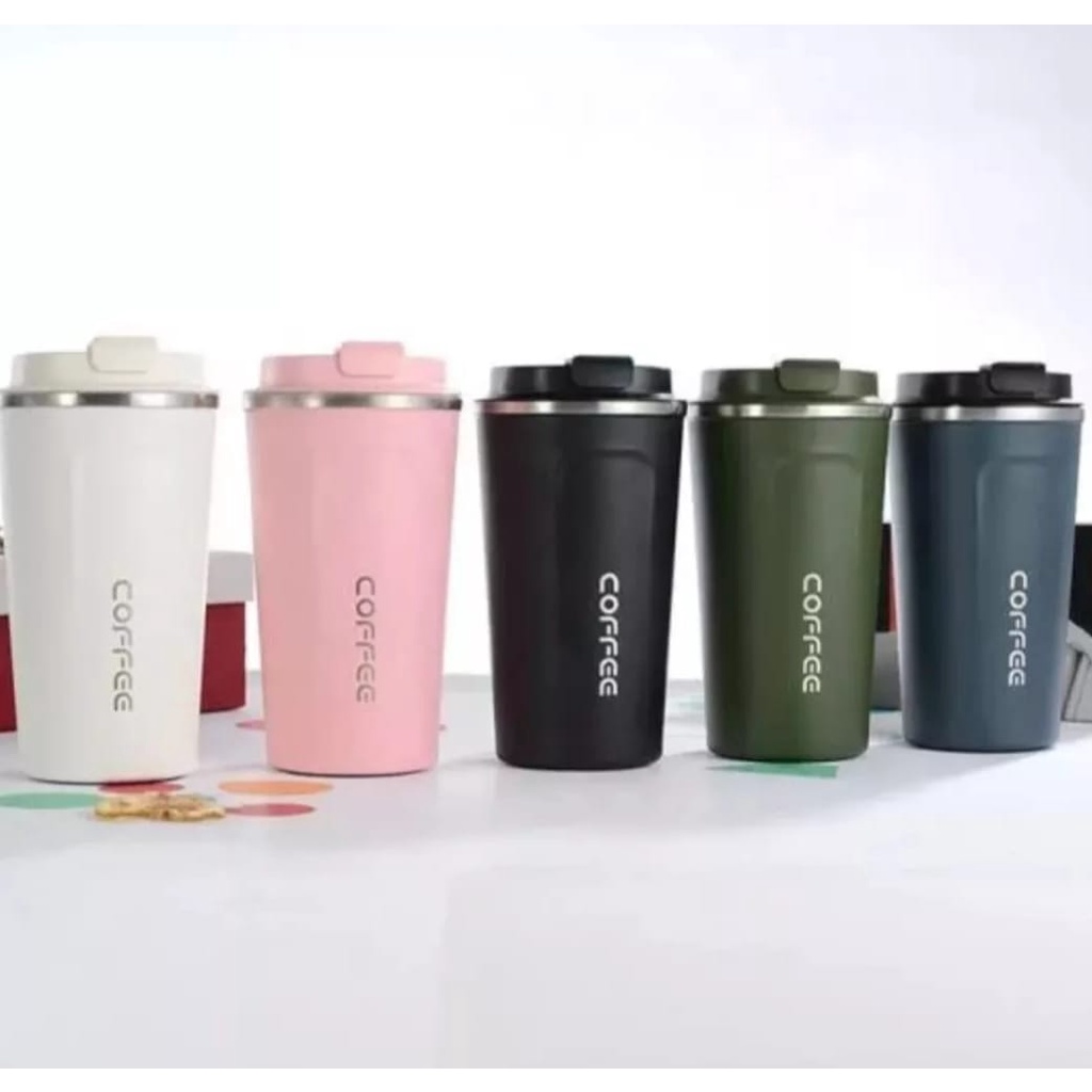 Tumbler-Termos Coffee Travel Mug Insulated 500ml-Thermos Cup Stainless Travel Mug Vacum Tumbler Insulated Coffee Termos Kopi Tahan Lama Untuk Prnyimpanan Air Panas Dan Dingin