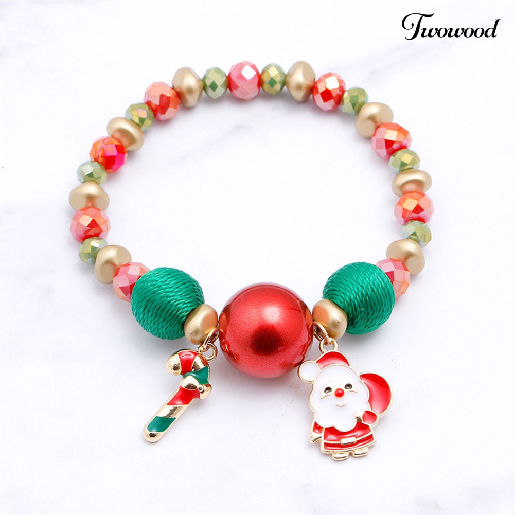 Gelang Desain Santa Claus Snowman Warna-Warni Untuk Dekorasi Natal