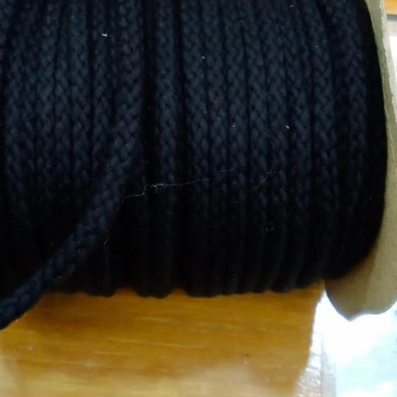Tali Tambang Kepang Katun 5mm Color Hitam