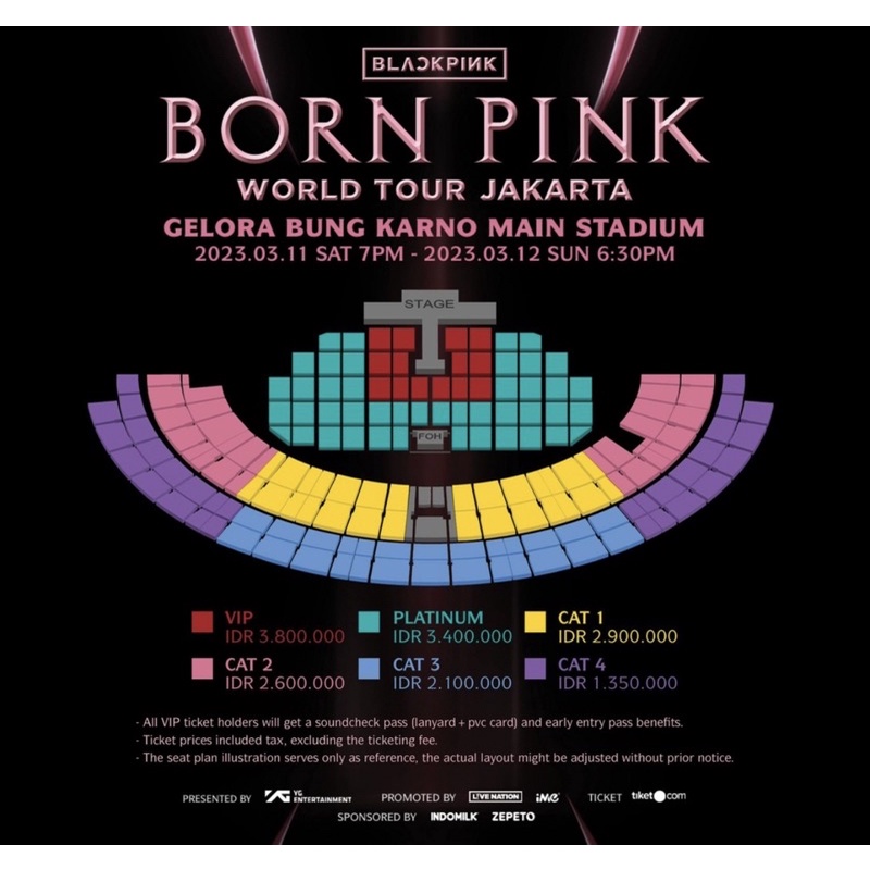 TIKET KONSER BLACKPINK BORNPINK JKT CAT 4 DAY 1
