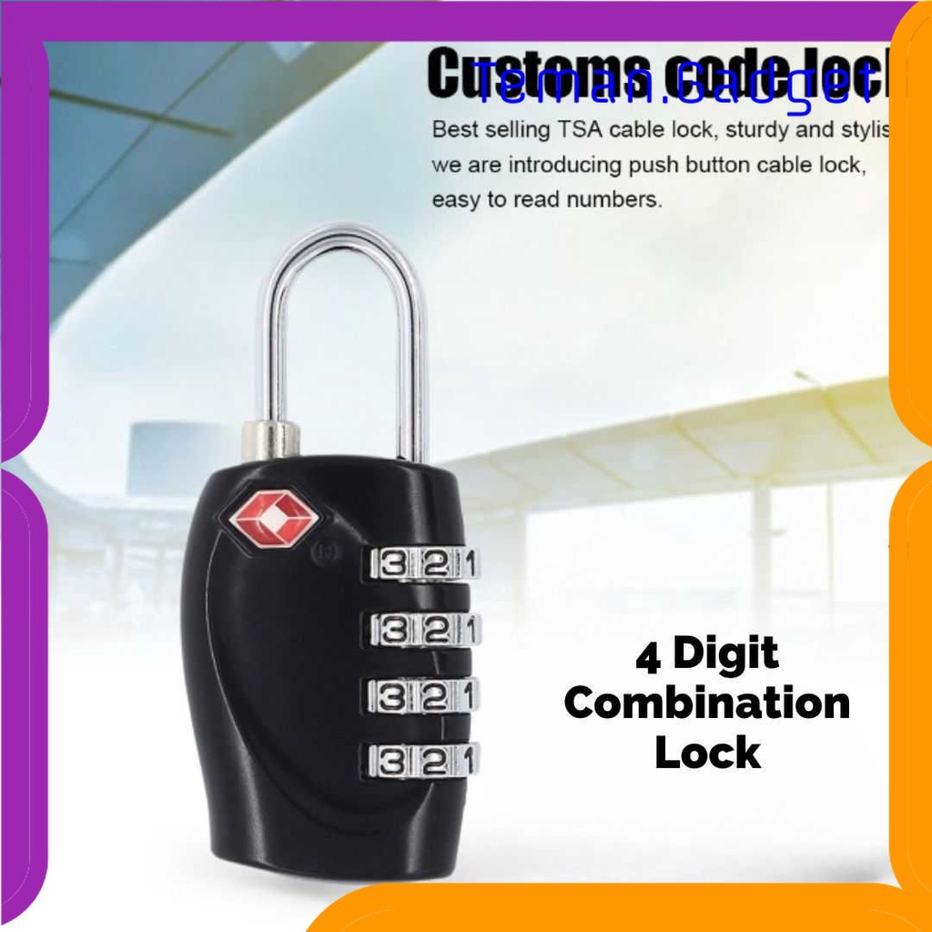 TG-TRV CoolCell Gembok Koper Angka 4 Digit Suitcase Password TSA Lock - TSA-330