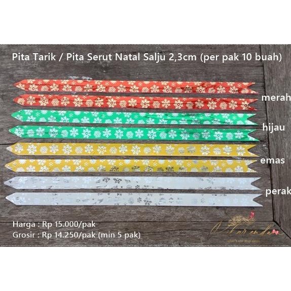 

GNATL-291 : Pita Tarik / Pita Serut Natal Salju 2,3cm (per pak 10 buah