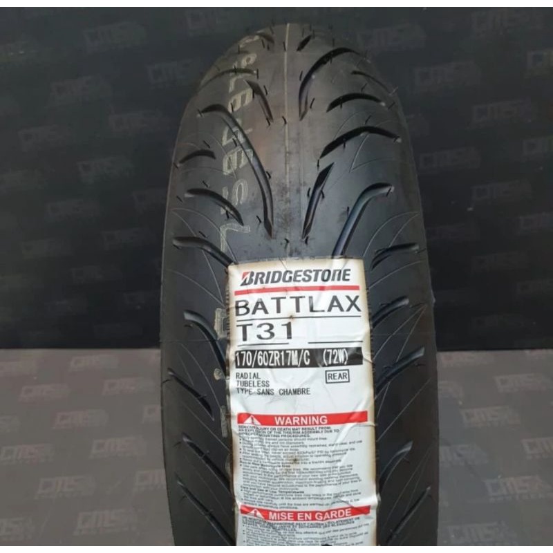 Ban Luar MotorMerk Battlax / Bridgestone
Ukuran 170/60-17 T31