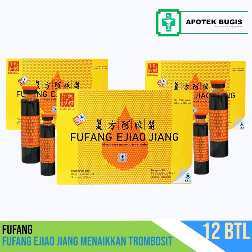 Fufang Ejiao Jiang obat menaikkan trombosit Isi 12 Botol 20ml Obat Suplemen Tambah Darah