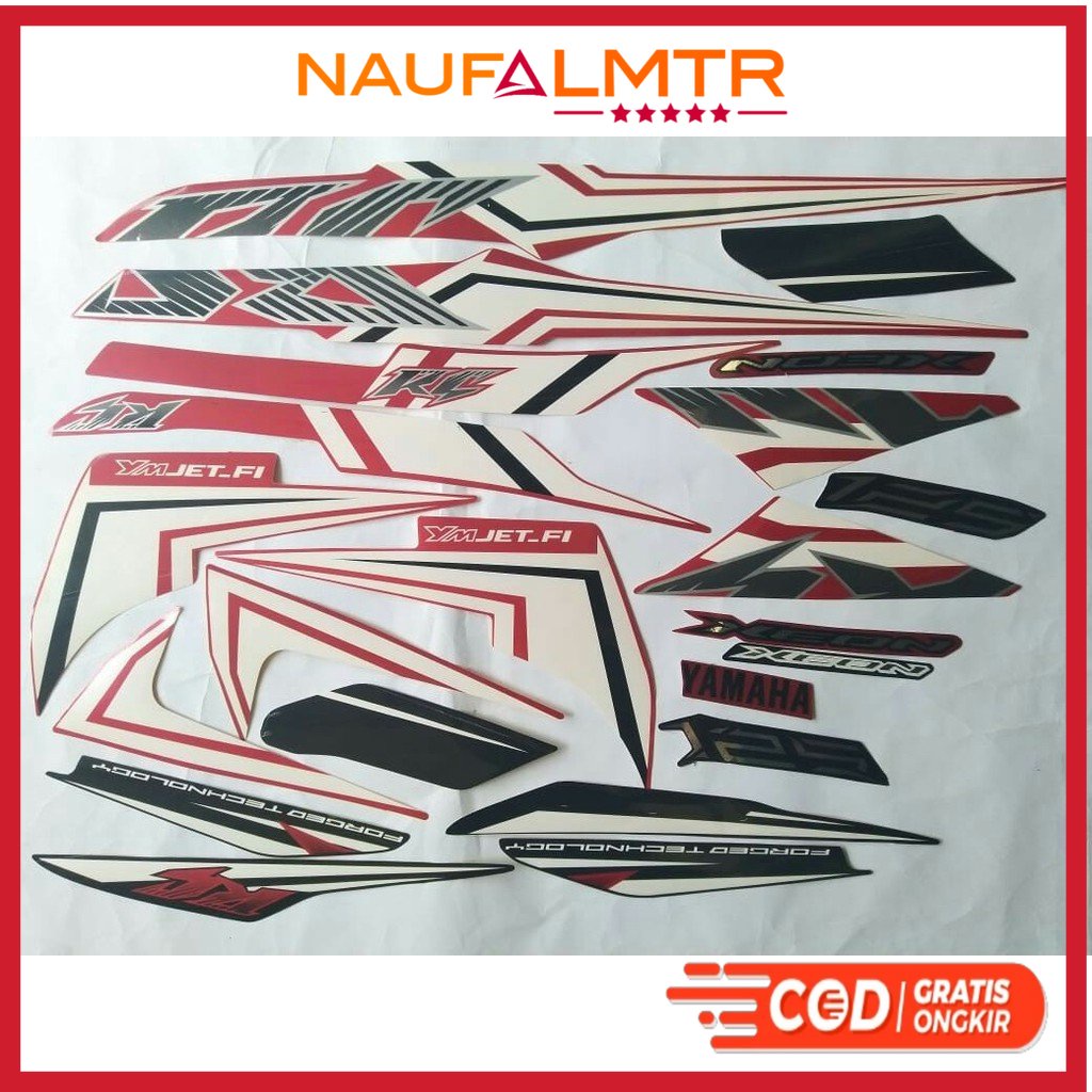Stiker Striping yamaha xeon rc 125 2014 merah