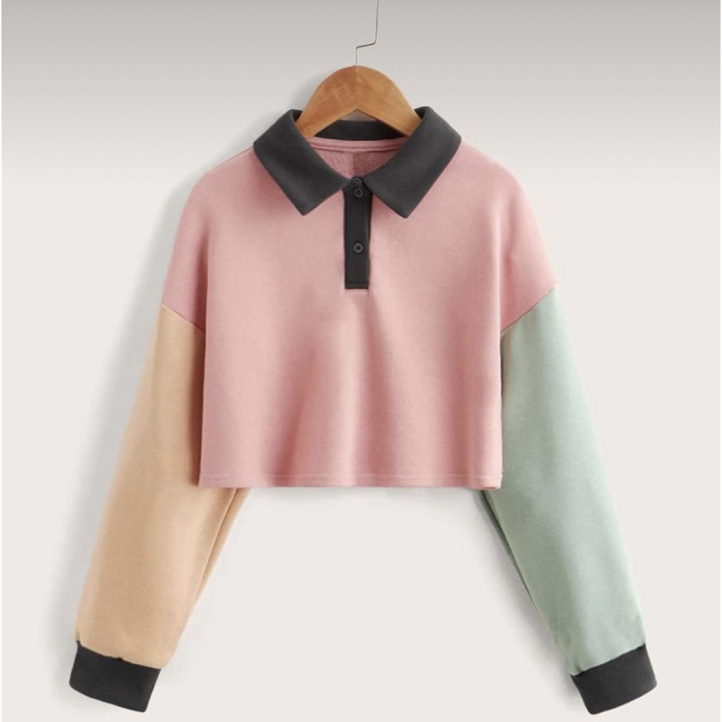 BLOUSE CROP- BLOUSE KOREA - ZIKIANA BLOUSE