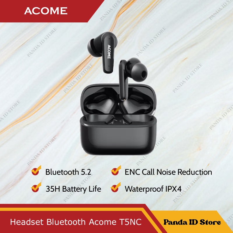 Headset Bluetooth 5.2 Acome T5NC Earbuds ENC Call Noise Reduction ANC TWS Earphone