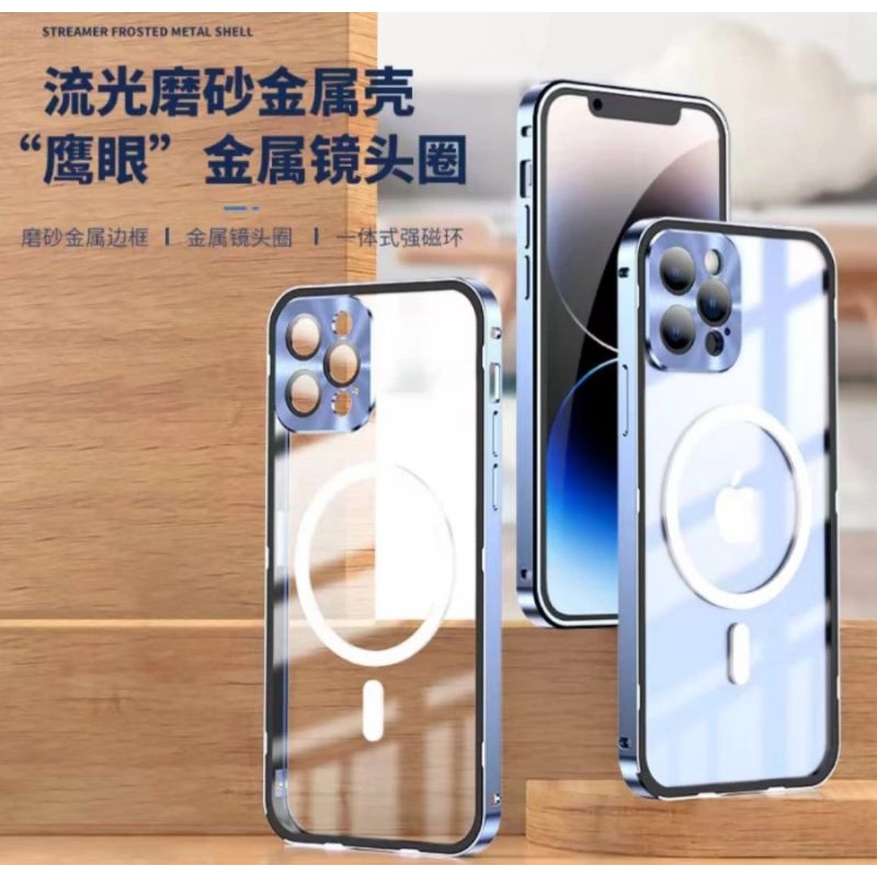 Original Hard Case IPhone 14 14 Plus 14 Pro 14 ProMax Case Magsafe Aluminium Metal Bumper Casing Cov
