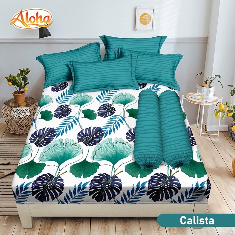 (BISA COD)SPREI INTERNAL ALOHA UK 180*200 CM DIJAMIN TIDAK LUNTUR