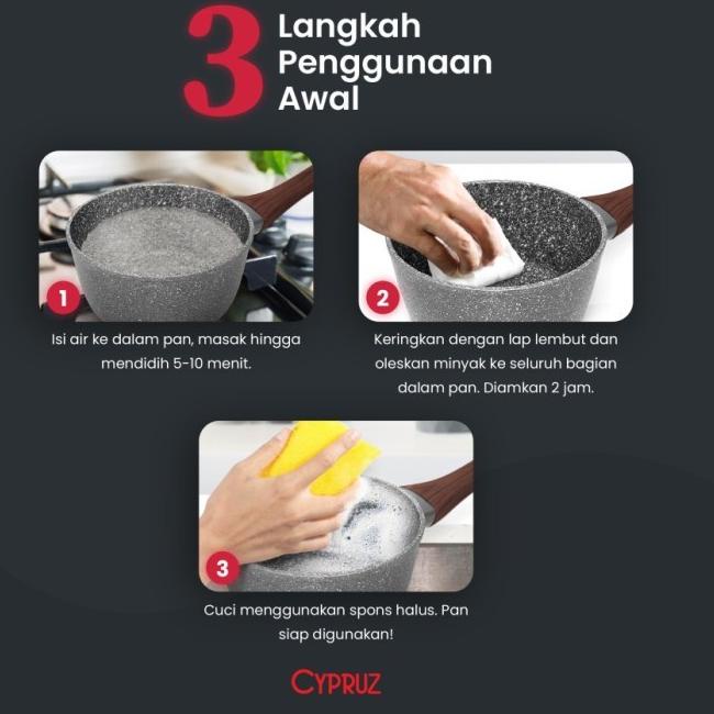 Paling Ekonomis cypruz marble wok pan marble fry pan marble sauce pan marble  grill pan tamagoyaki c