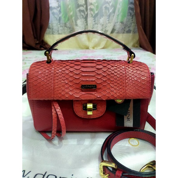 Donini Preloved | Donini Vigo Phyton Red | Tas Donini | Donini bag