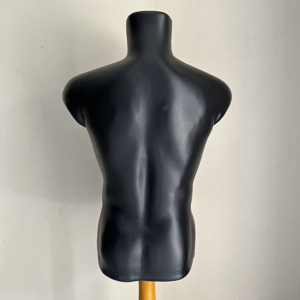 Manekin Cowok Otot Hitam Patung kaki besi atau kaki kayu Patung Baju Cowok Patung Display Patung