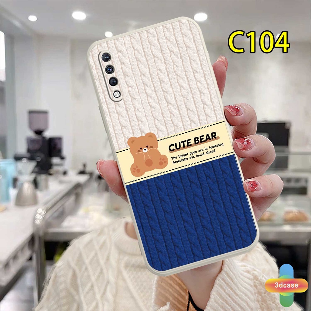 Soft Case Infinix Hot 10 11 Play 10 10t 10s NFC 10i S4 9 Pro 10 Lite 11 Plus Hot 9 Play 11 11S NFC Smart 4 4C 5 Pro 3 Plus Note 8 10 Tecno Spark 5 PRO A15 A16 A5S Y12 Y20 Y15S Y21S Stitching Colors Bear Silicone Case