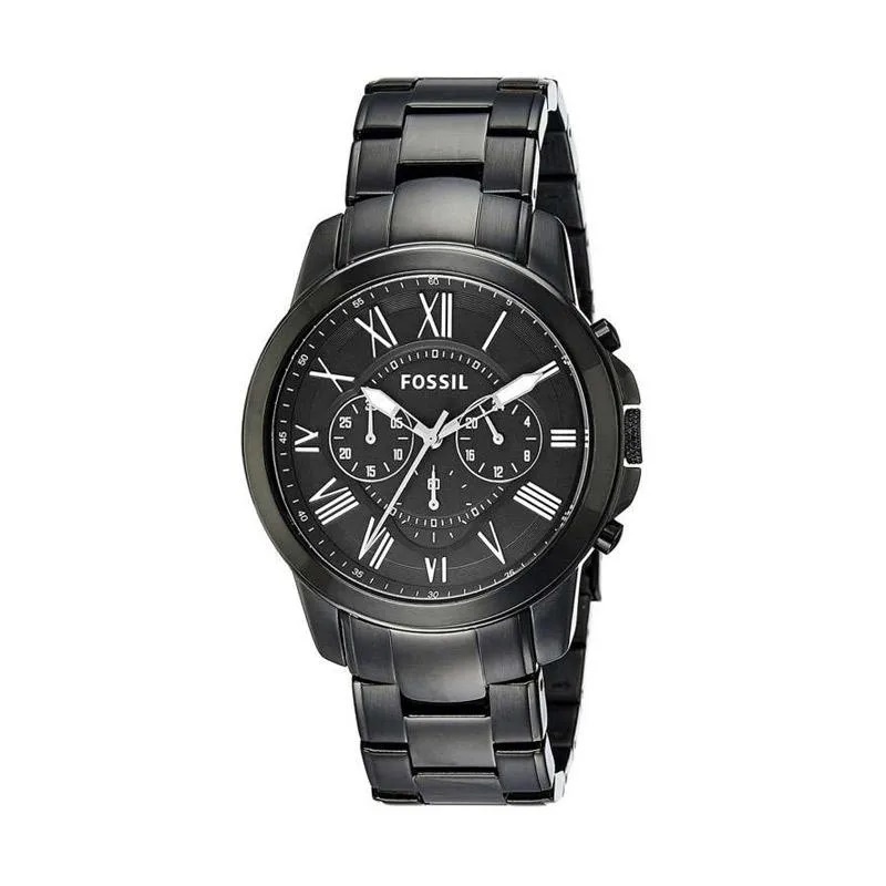 Jam Tangan Pria FS4832 Chronograph Black Dial Black Stainless Steel