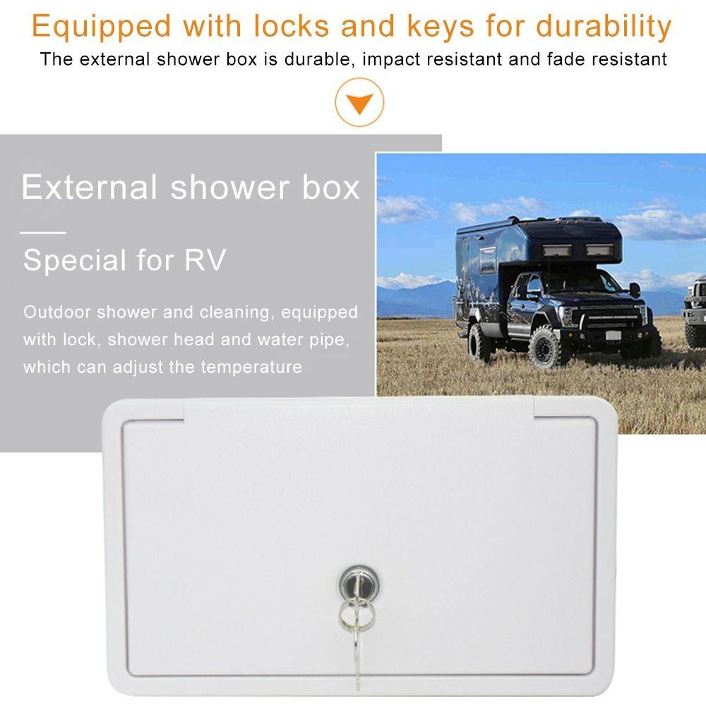 POPULAR Shower Box Eksternal RV Ultraviolet-proof Caravan Boat RV Exterior Shower