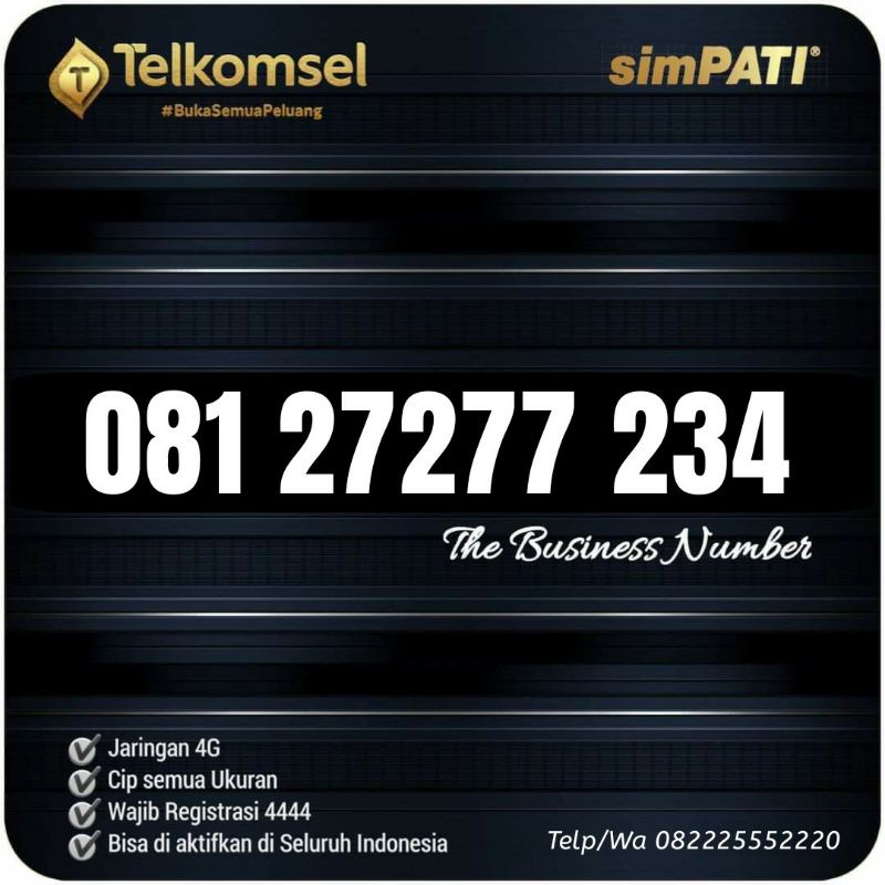 nomor cantik telkomsel simpati 11 digit ekor 234