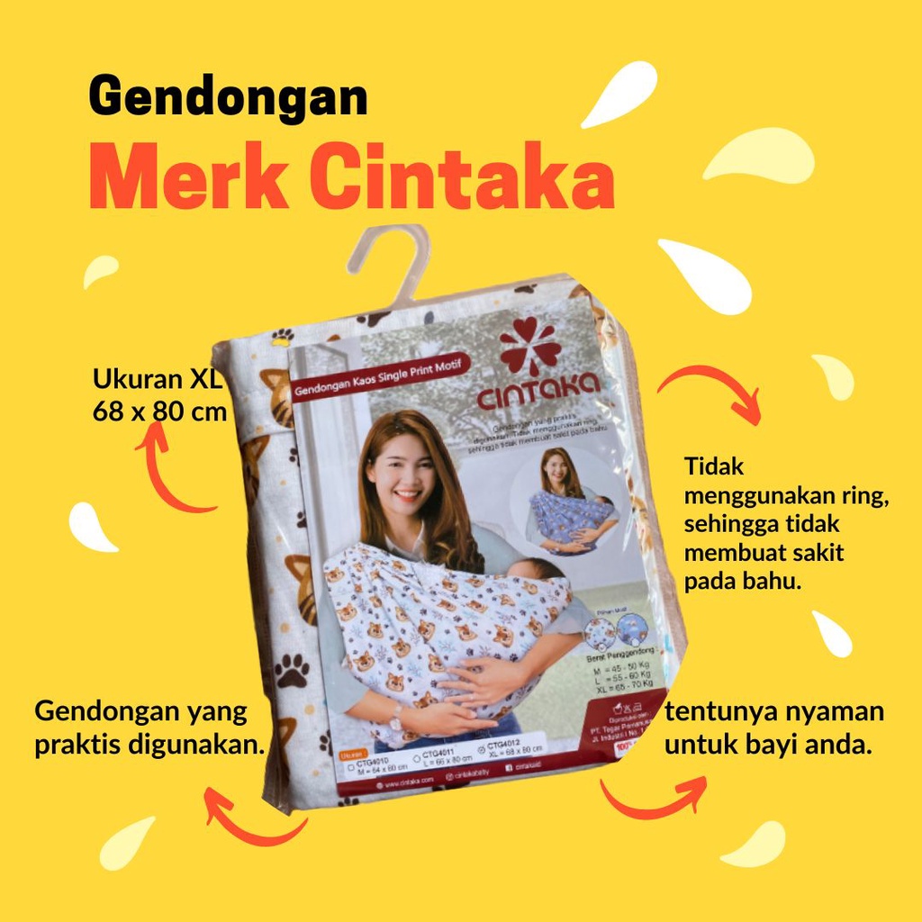 Gendongan Bayi Samping / Gendongan Bayi Kaos / Gendongan Cintaka