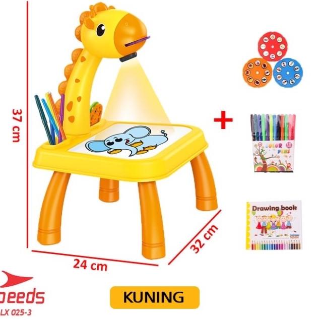 

SPEEDS Meja Gambar Anak Proyektor Meja Belajar Proyektor Anak 025-3 - Kuning