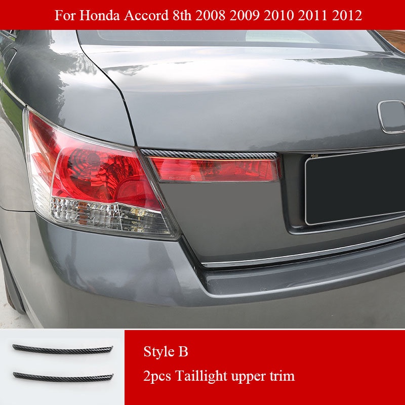 Xuming 2pcs Strip Lampu Kabut Belakang Bahan Carbon Fiber Untuk Honda Accord 8th 2008 2009 2010 2011 2012