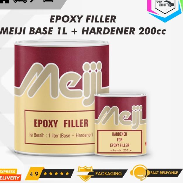 Epoxy Filler / Cat Dasar MEIJI Filler 1kg + Hardener - Abu-abu