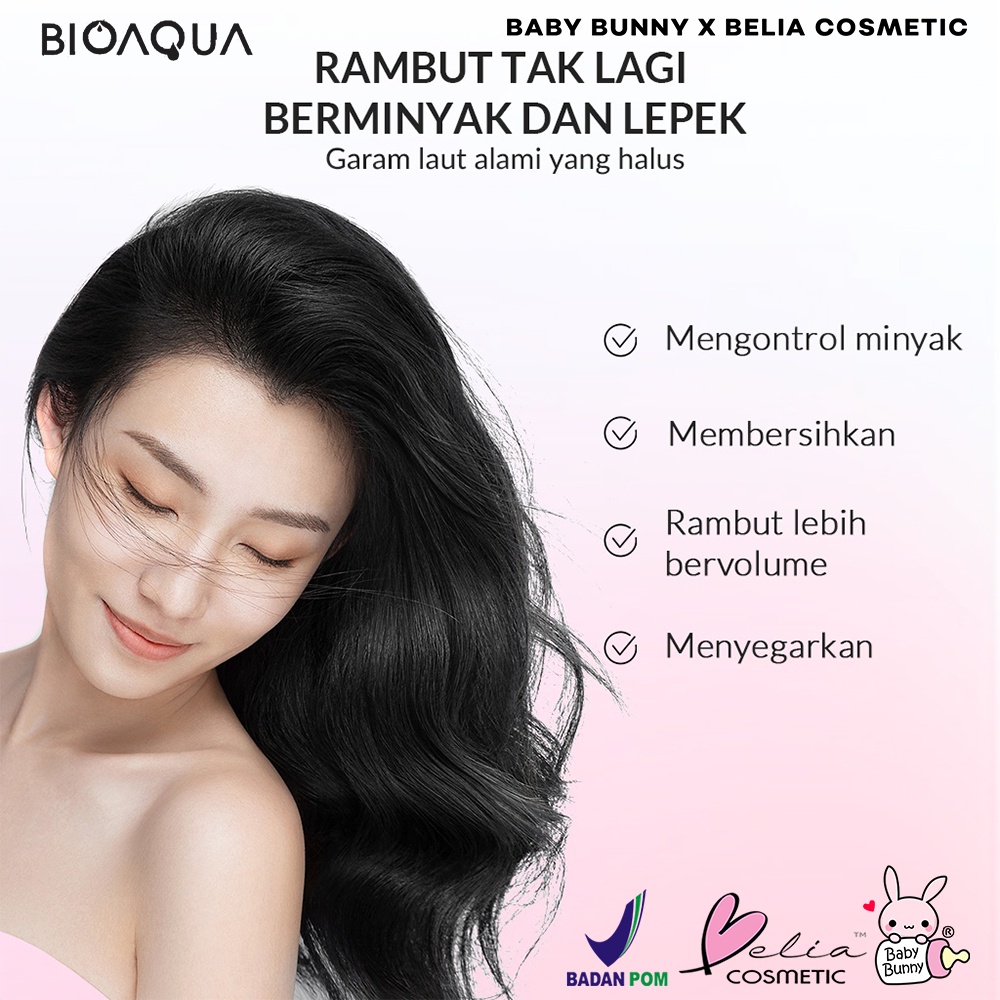 ❤ BELIA ❤ BIOAQUA Sea Salt Shampoo Series 280g | Hair Care Rambut | Menyegarkan dan Mengontrol Minyak | Shampo Cream | BPOM