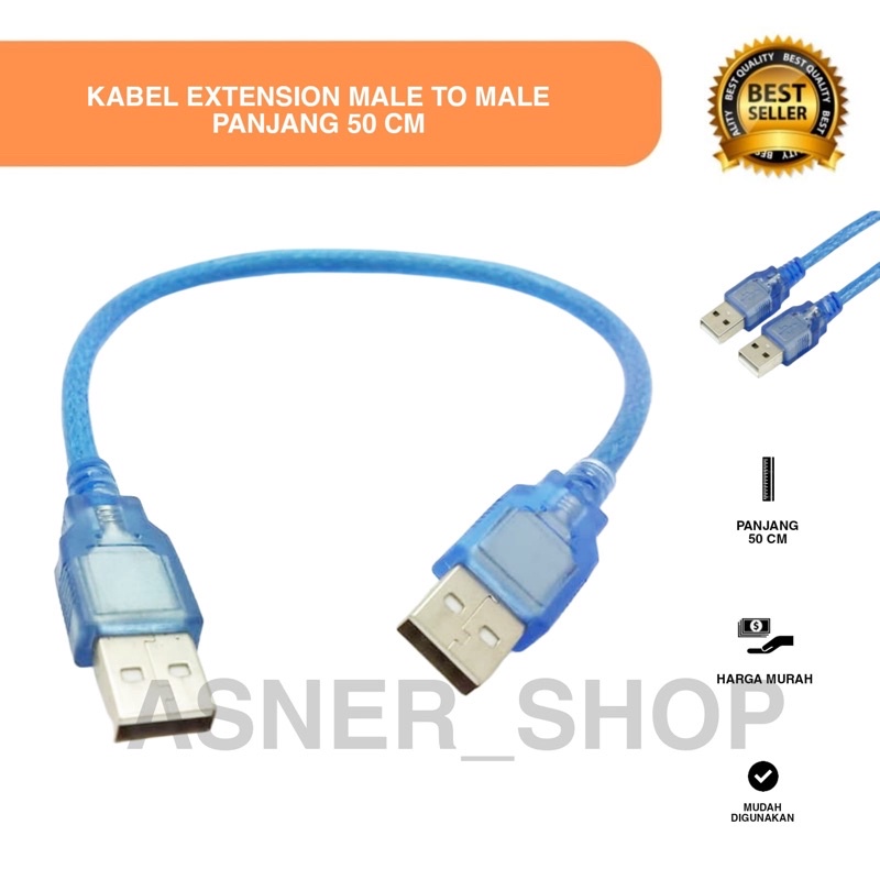 Jual Kabel Extension Male To Male Extensi Quality Cm Cable Data Penyambung Sambungan Kabel Usb