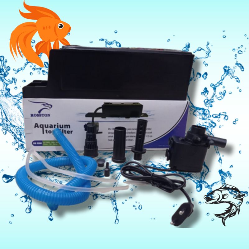 Pompa Box Filter  Aquarium Selang Pompa ROSSTON 3in1