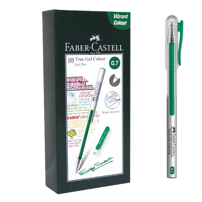 

Stas Faber-Castell True Gel Pen -- Green 0.7 Mm