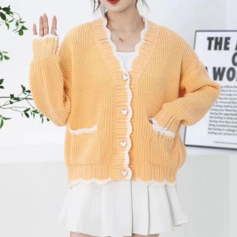 Candy Sweater Cardigan Top Warna Pastel - Atasan Wanita Kardigan Rajut Knit Import - TM (CX1646)