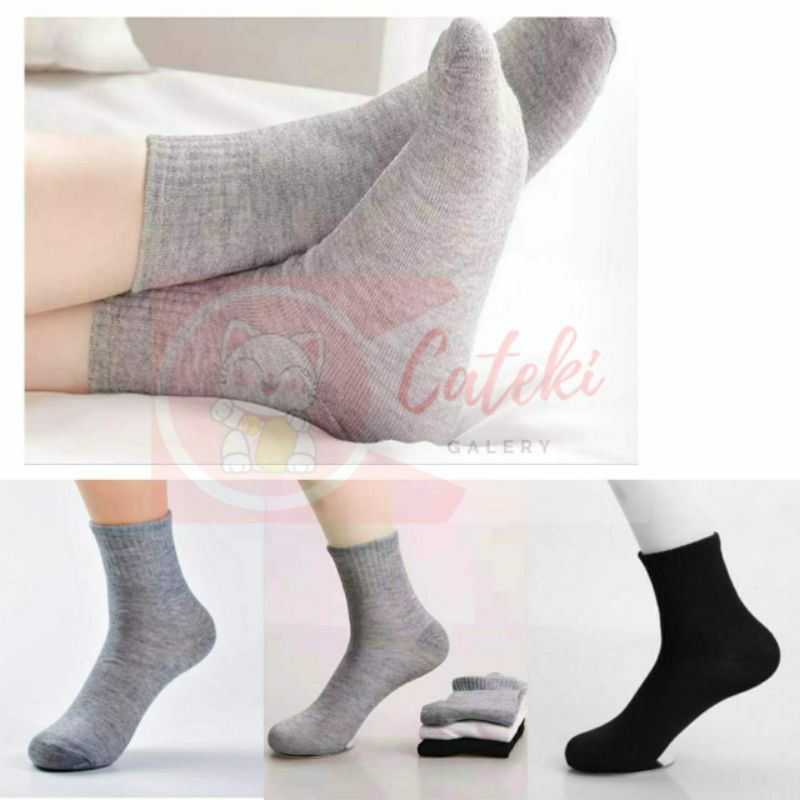 [CTK] PROMO KAOS KAKI PANJANG OLAHRAGA KERJA KANTOR POLOS SPORT ANKLE SOCKS