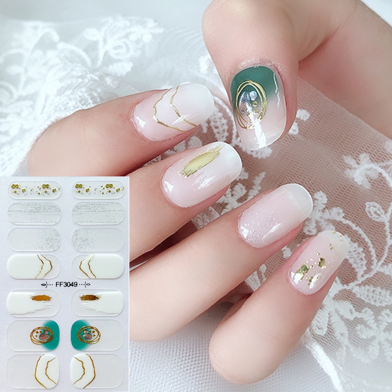 Ff Stiker Kuku 3D DIY Tahan Air Untuk Nail Art